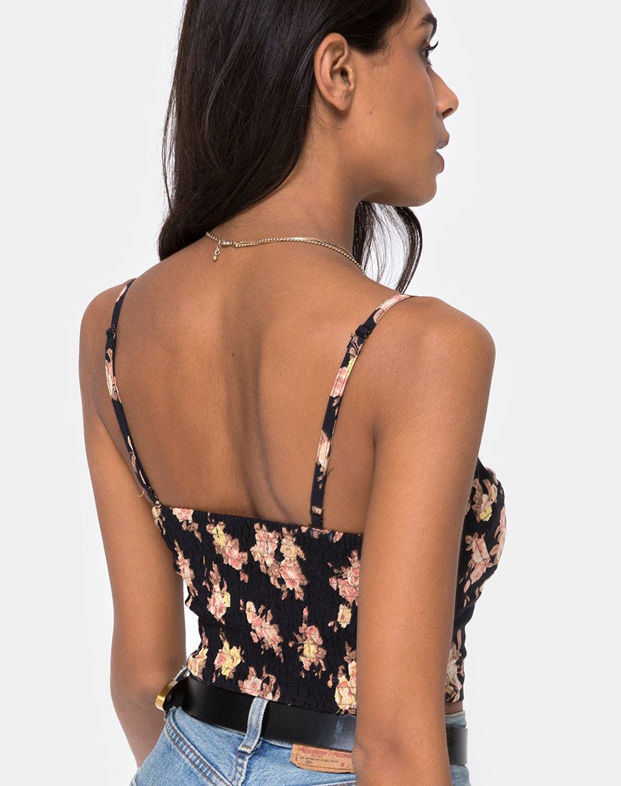 Bild von Siven Crop Top in Antik Rose Schwarz