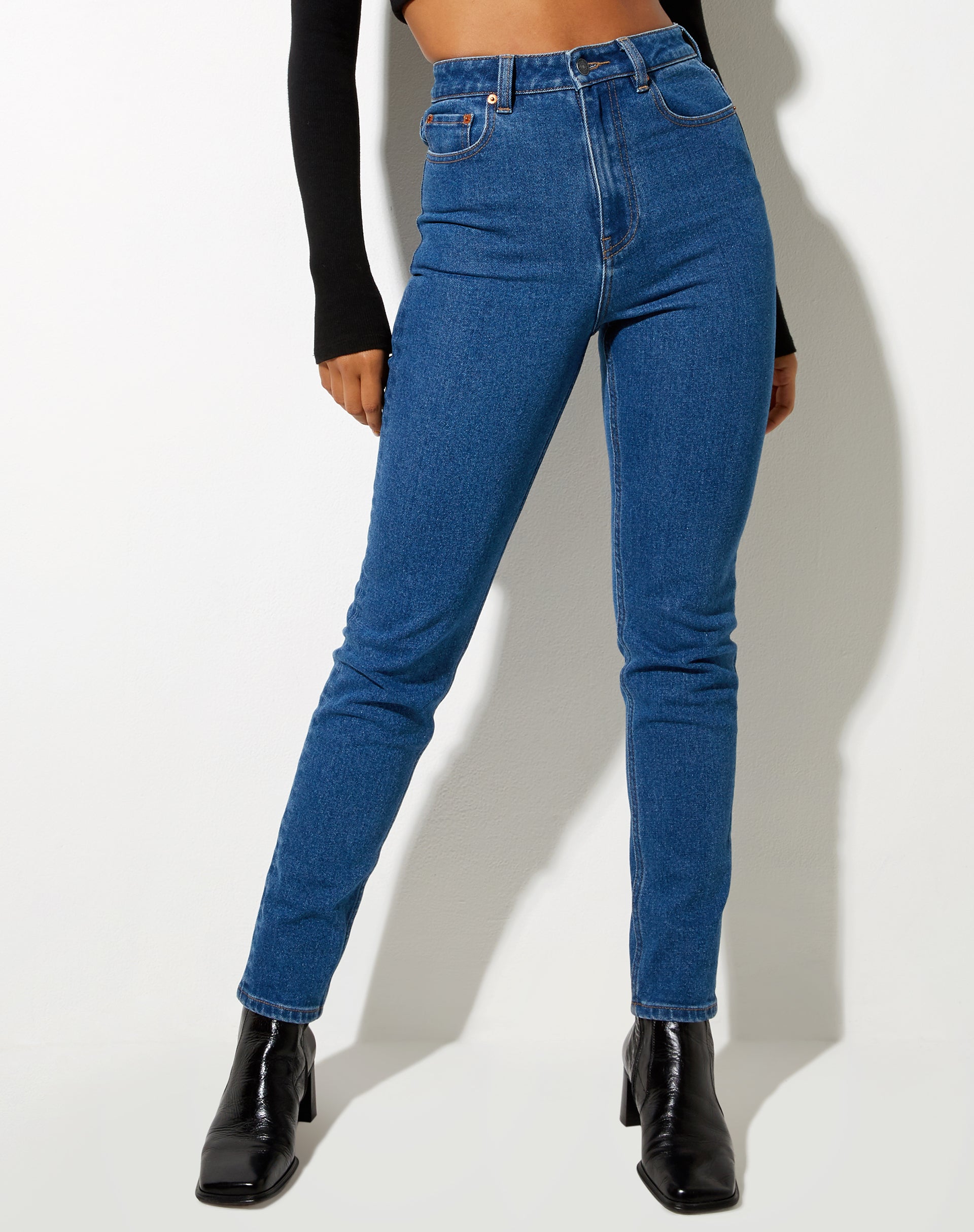 Bild von Slim Jeans in Indigoblau