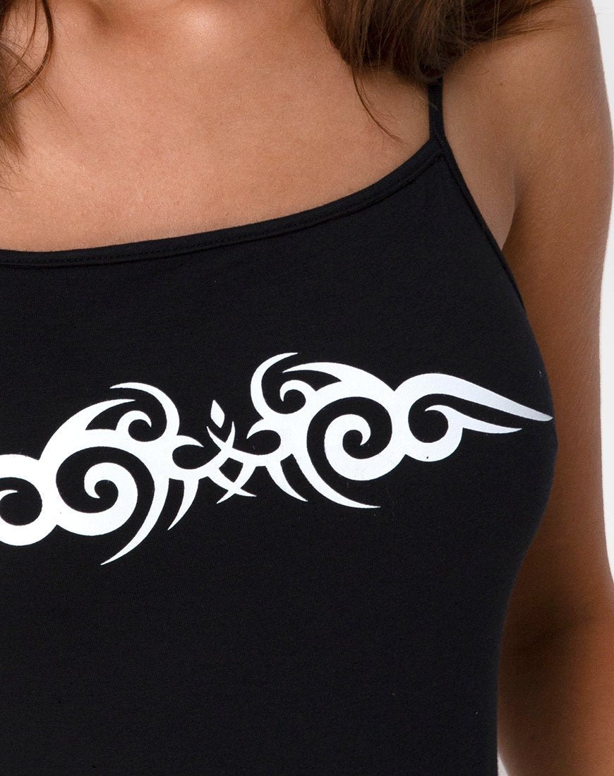 Bild von Solemo Mieder in Schwarz mit weißem Tribal