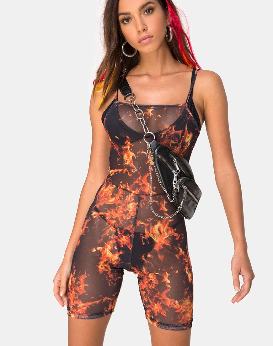 Bild von Solina Unitard in Fire Mesh