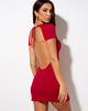 Image of Sonali T-Shirt Kleid in Rippstrick Rot