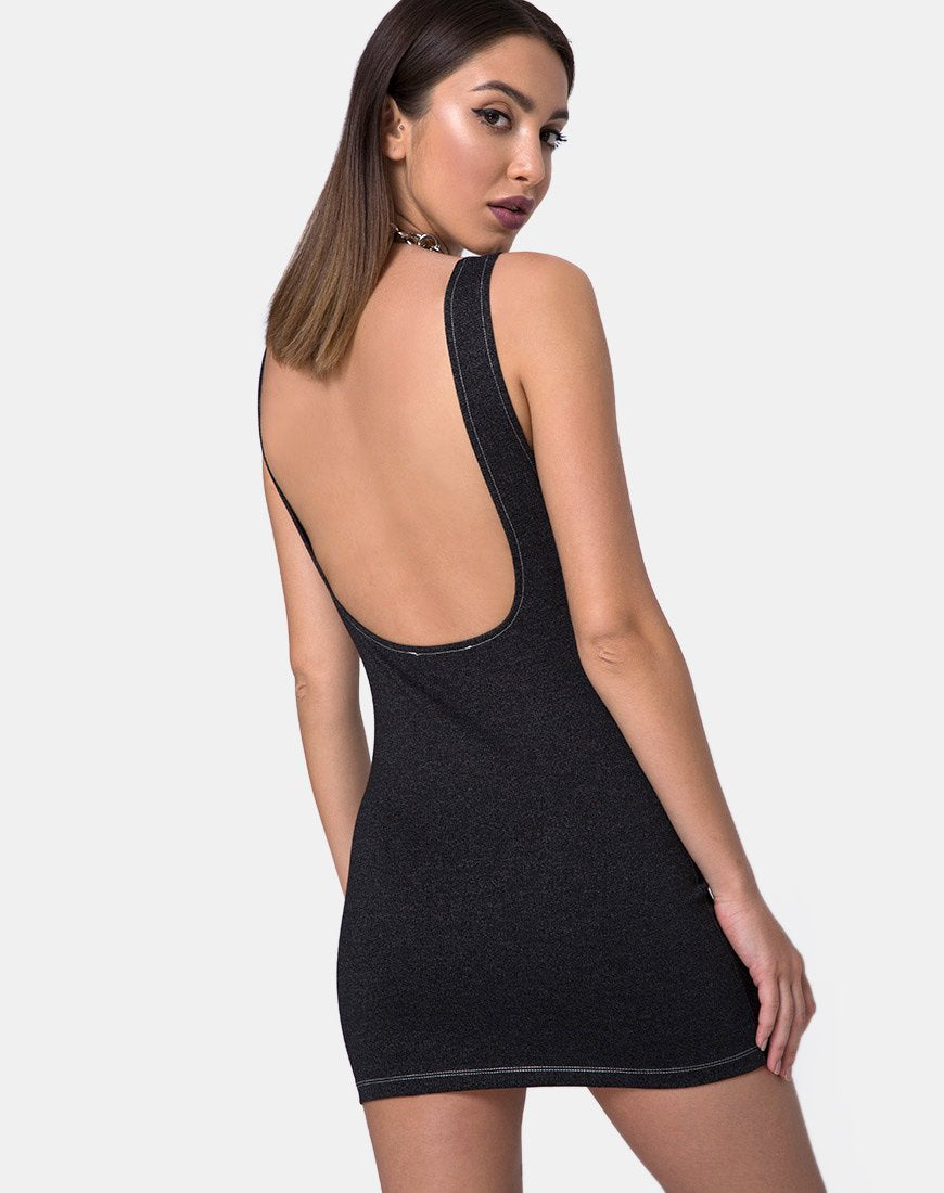 Spara Kleid aus Denim Schwarz