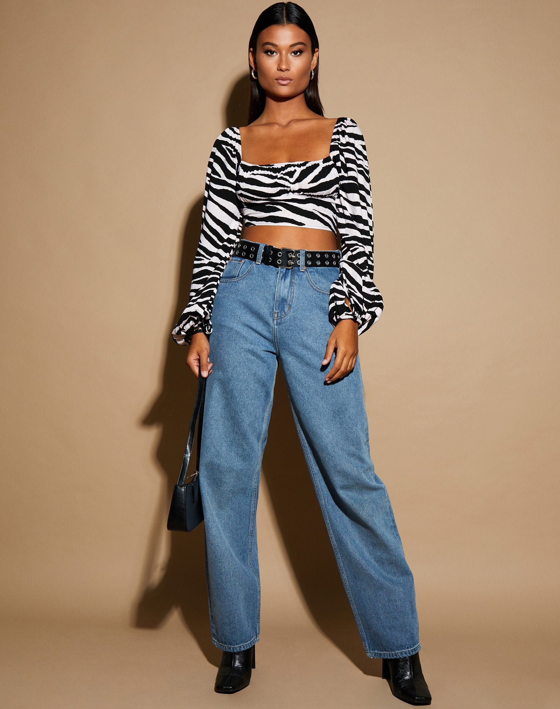 Bild von Irene Crop Top in Huge Zebra