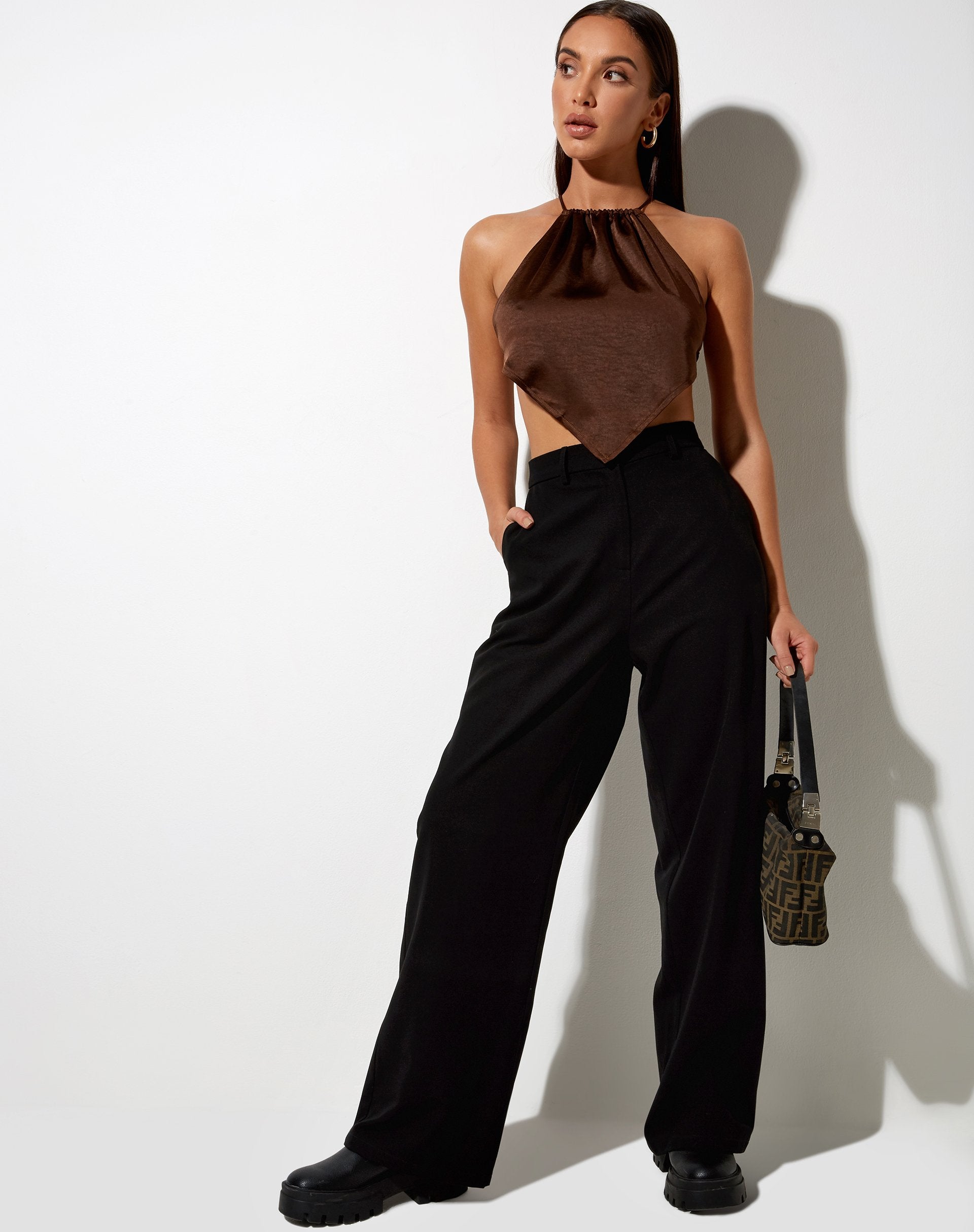 Bild von Spence Top in Satin Rich Brown