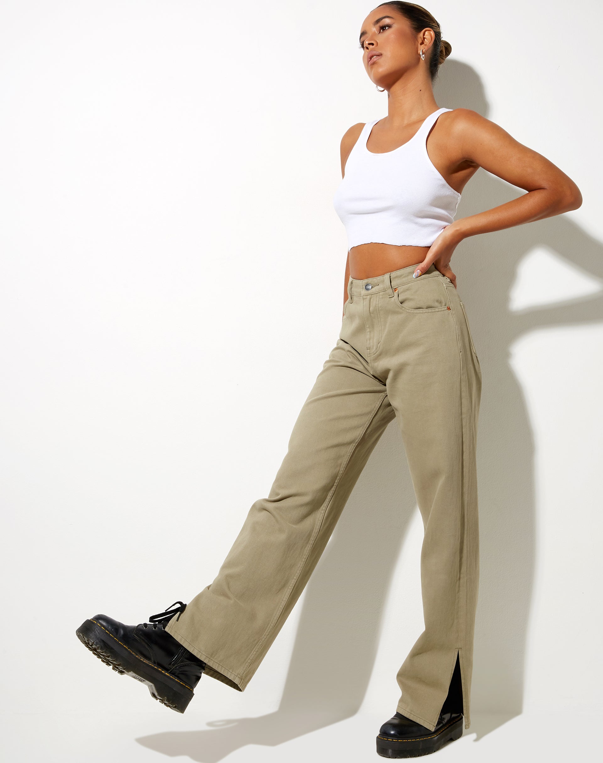 Bild von Split Parallel Jeans in London Fog
