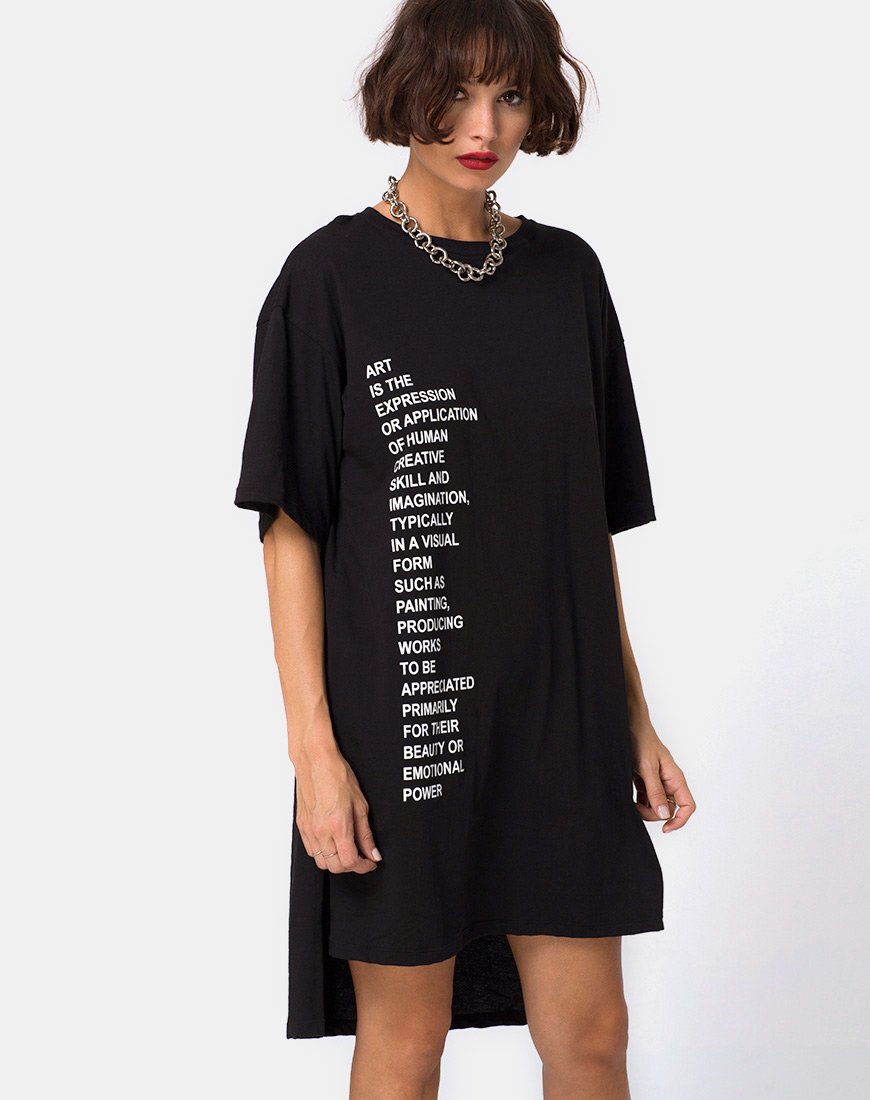 Step Hem 'Art Expression' T-Shirt-Kleid in Übergröße