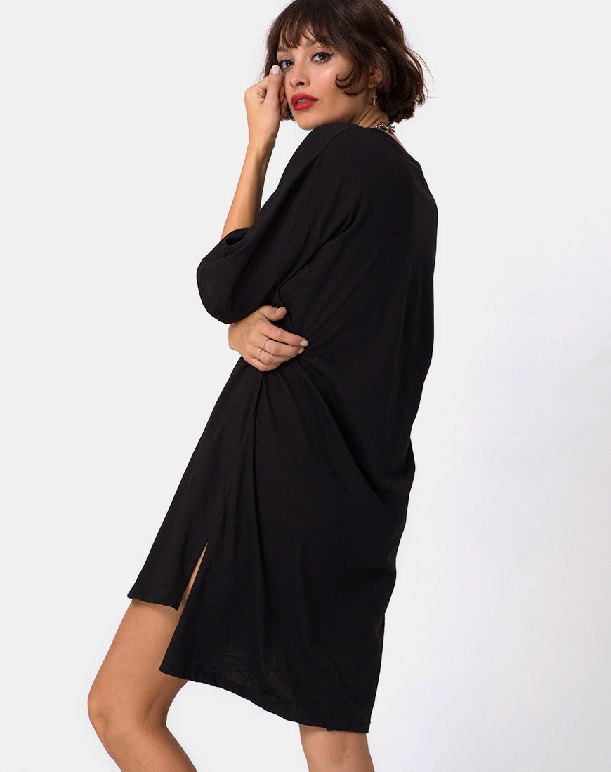 Bild von Step Hem Art Expression T-Shirt Kleid in Übergröße