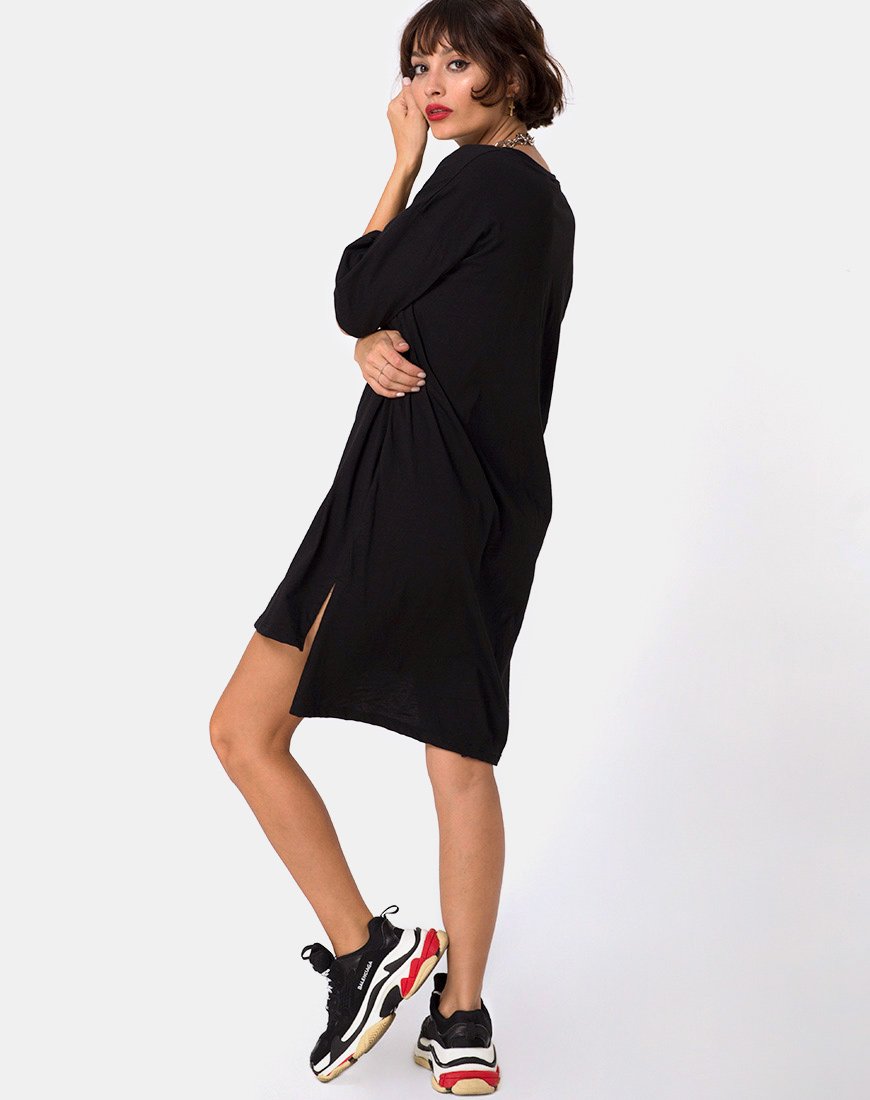 Bild von Step Hem Art Expression T-Shirt Kleid in Übergröße