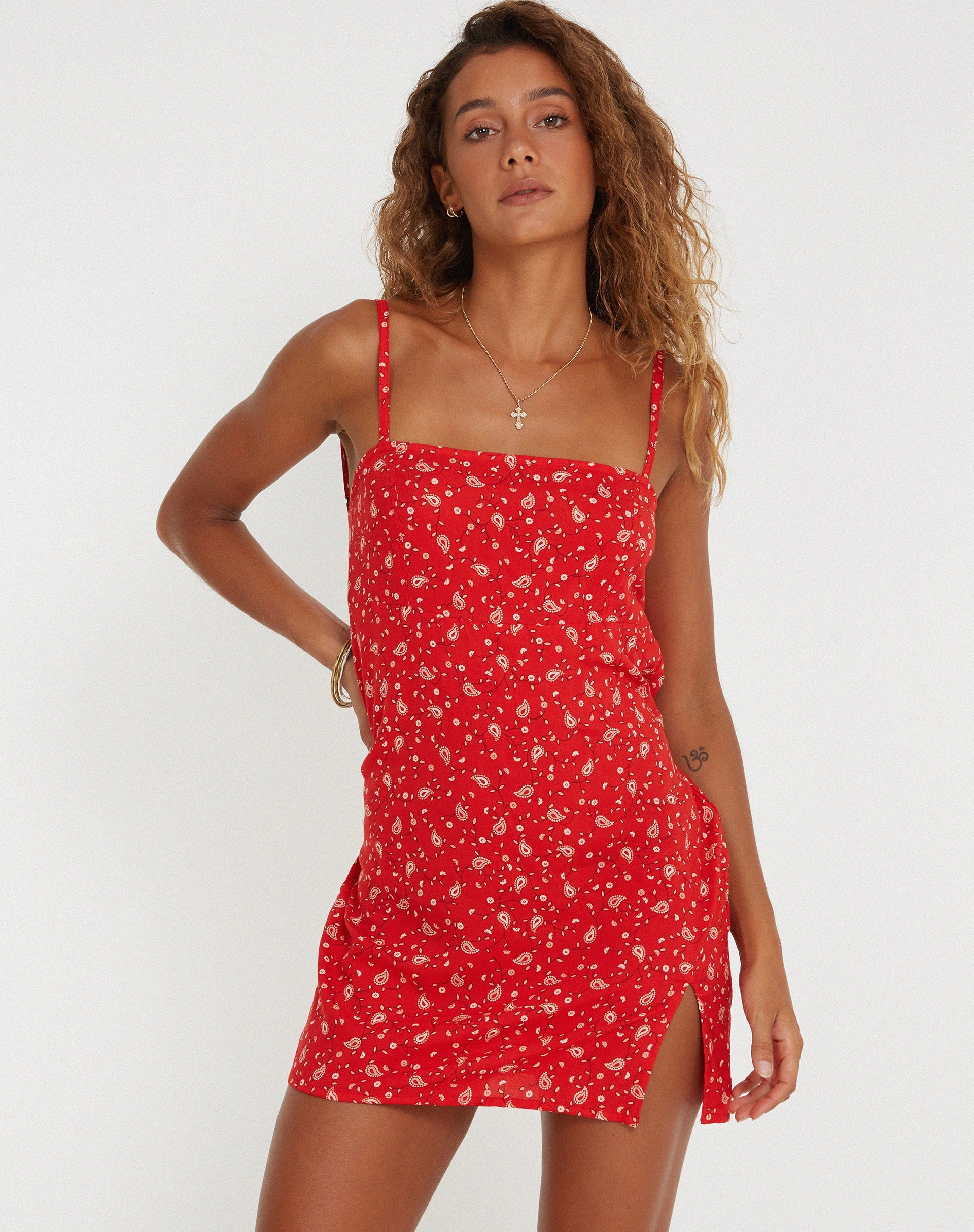 Abbildung von Stoira Minikleid in Paisley Fun Rot