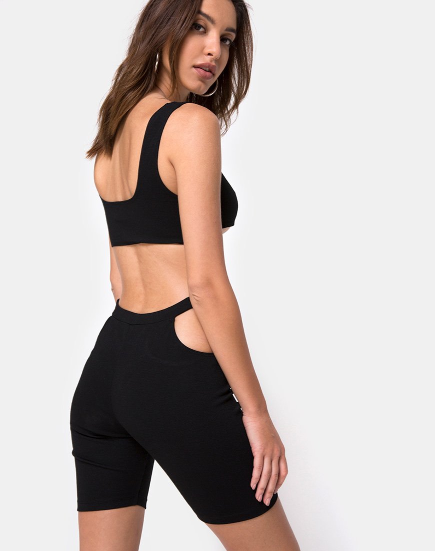 Sula Bike Short in Schwarz mit silbernen Clips