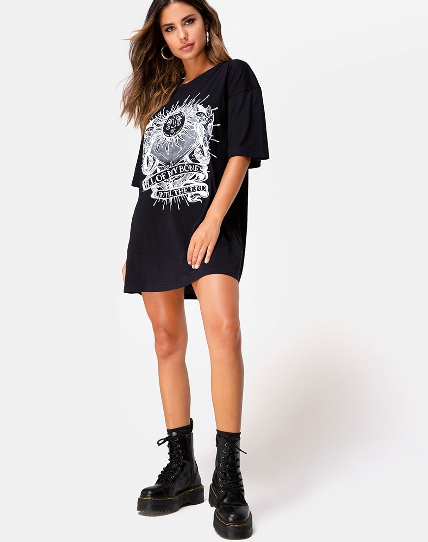 Bild von Sunny Kiss Tee in Schwarz All of My bones