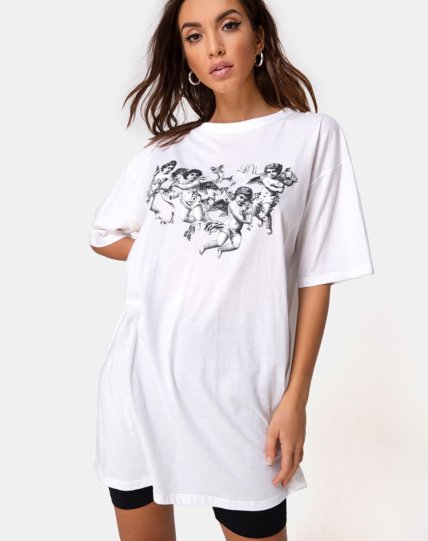 Bild von Sunny Kiss Tee in Weiß mit Putte