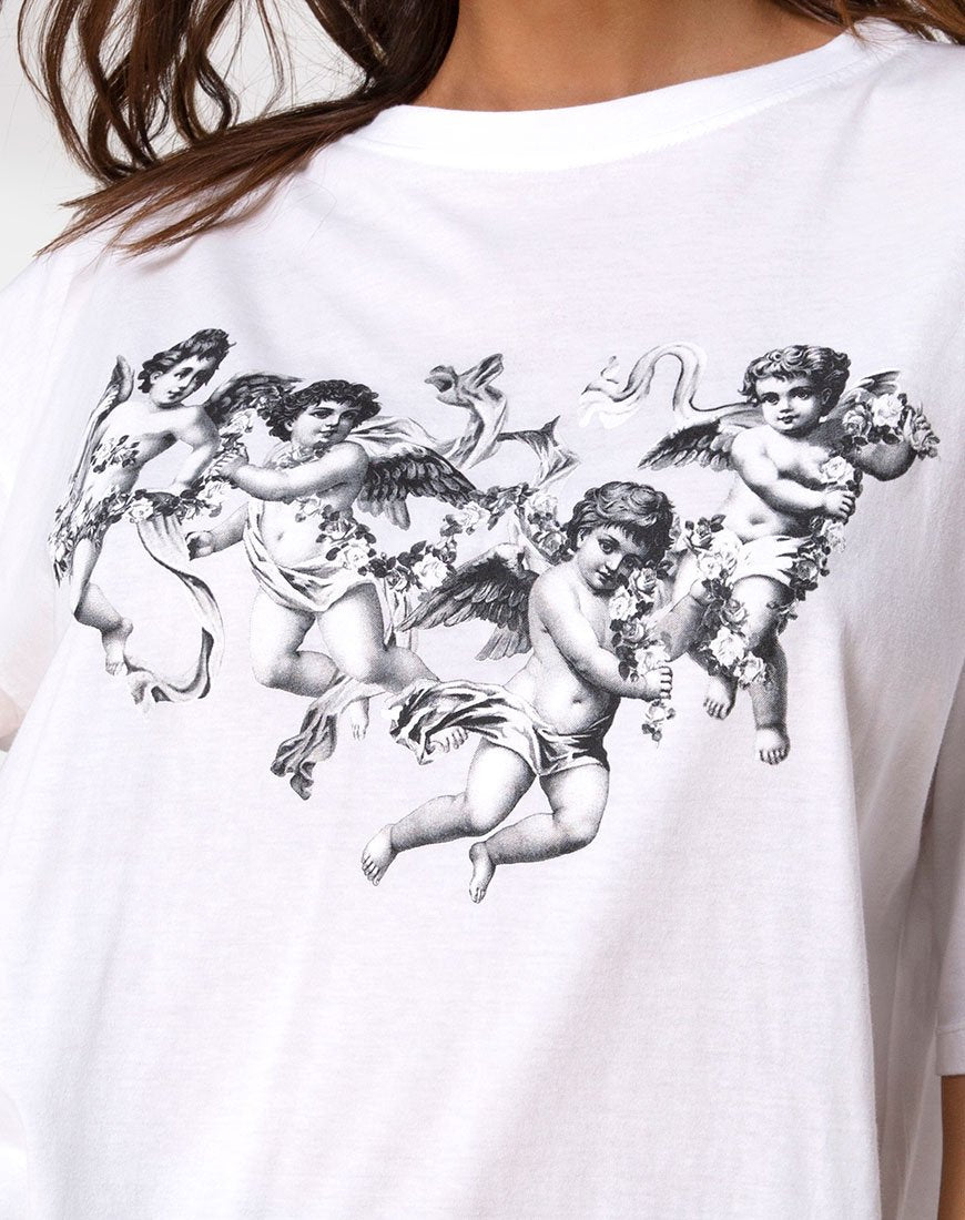 Bild von Sunny Kiss Tee in Weiß mit Putte