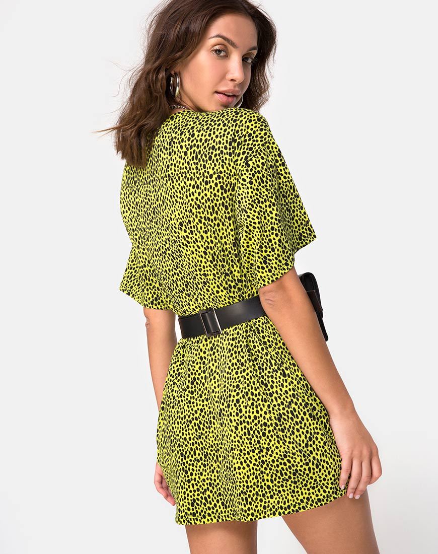 Bild von Sunny Kiss Oversize Tee in Wild Cat Yellow X Princess Polly