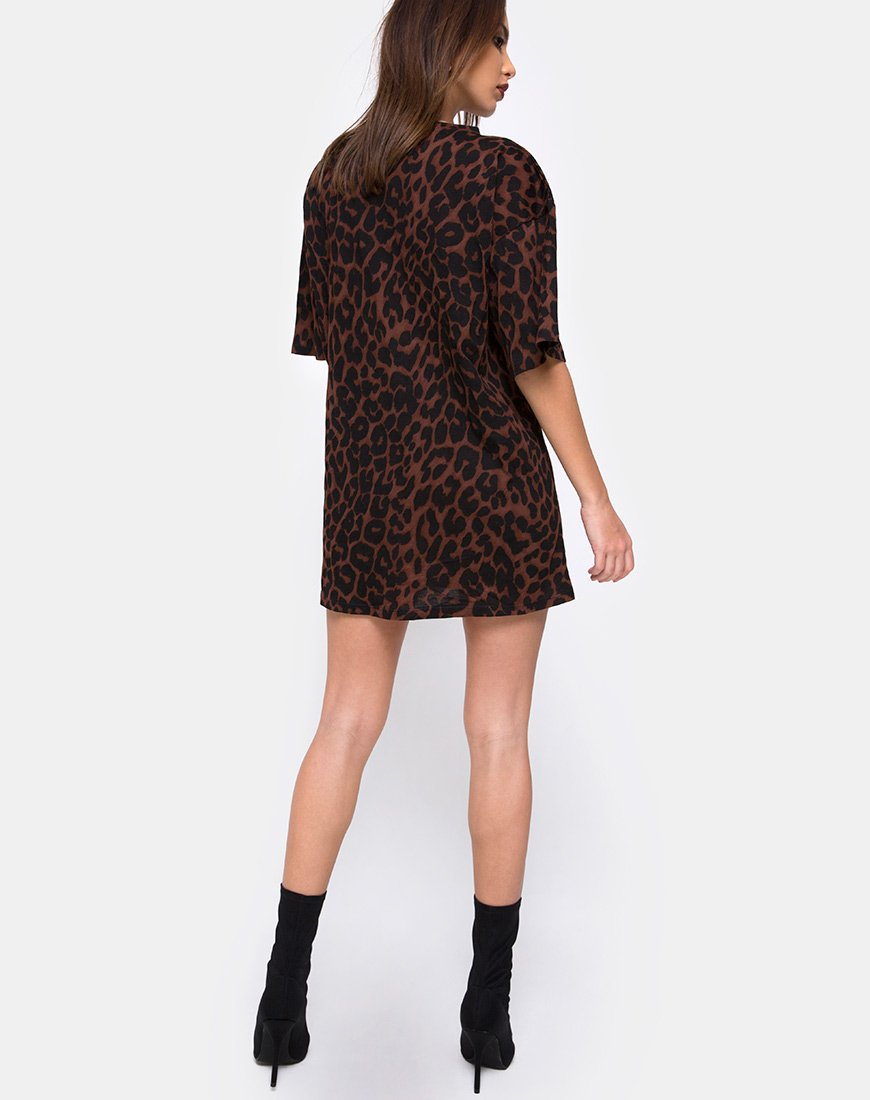 Bild von Sunny Kiss Oversize Tee in Übergröße Jaguar Braun