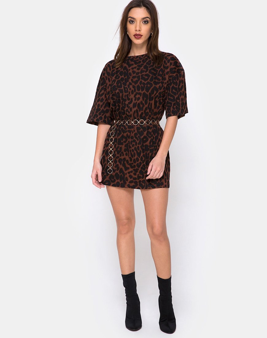 Bild von Sunny Kiss Oversize Tee in Übergröße Jaguar Braun