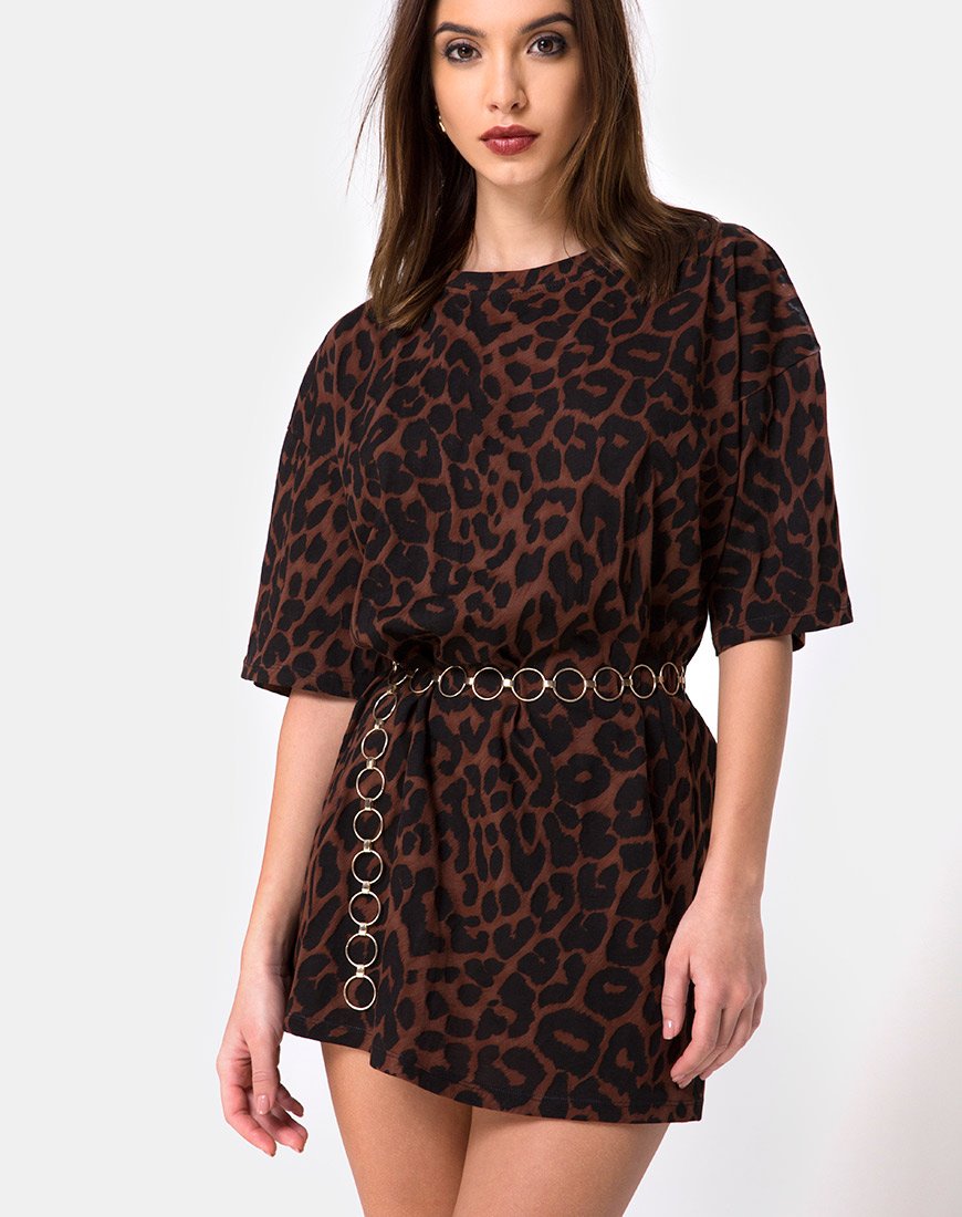 Bild von Sunny Kiss Oversize Tee in Übergröße Jaguar Braun