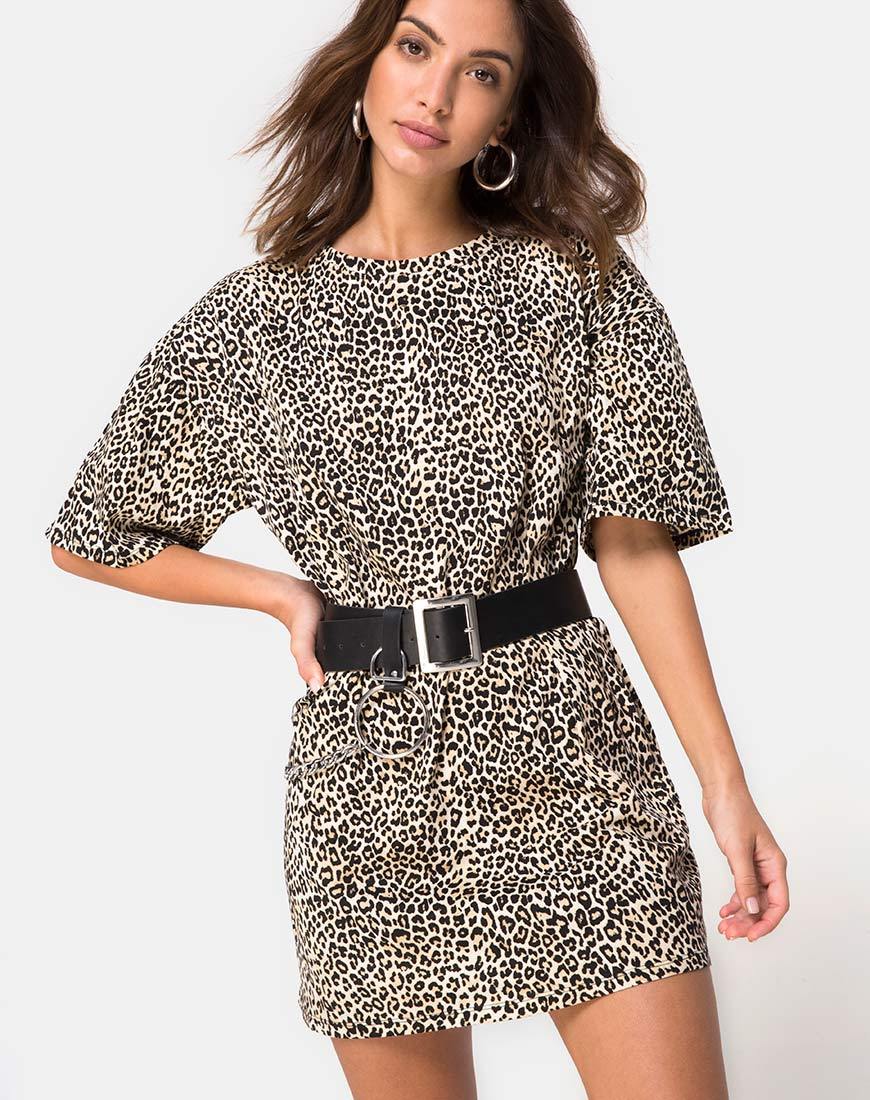Bild von Sunny Kiss Oversize Tee in Rar Leopard