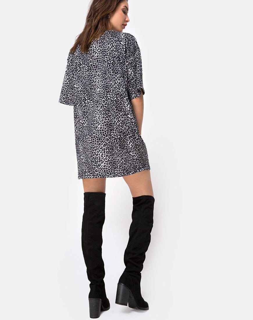 Sunny Kiss Tee in Rar Leopard Grau