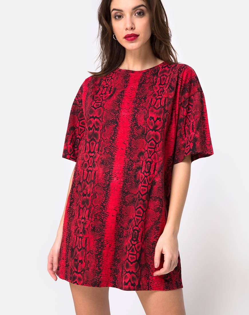 Sunny Kiss Tee in Schlangenrot