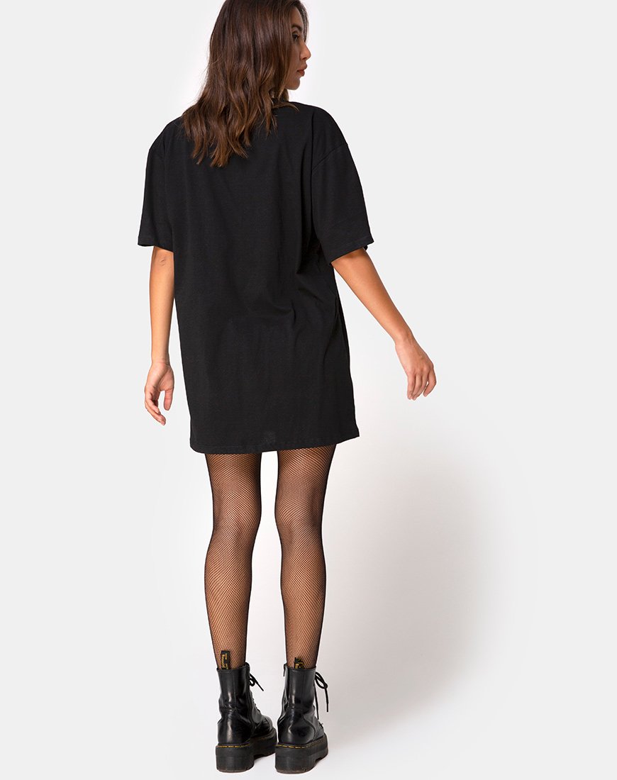 Bild von Sunny Kiss Oversize Tee in Schwarz mit rosa Tribal