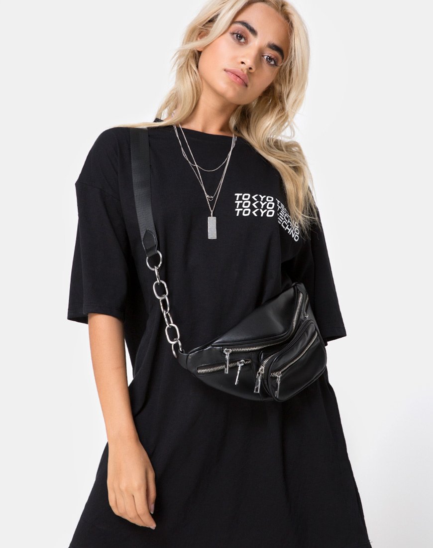 Sunny Kiss Oversize Tee in Tokio Techno