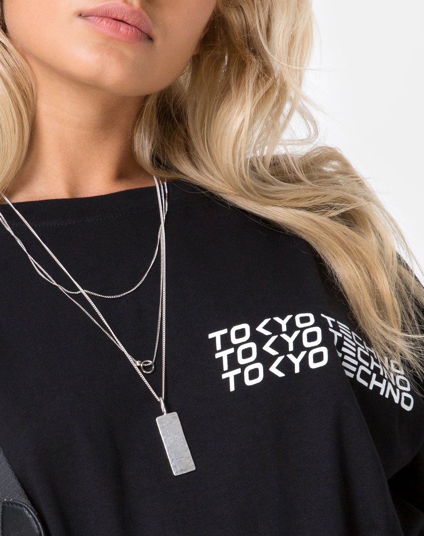 Bild von Sunny Kiss Oversize Tee in Tokio Techno