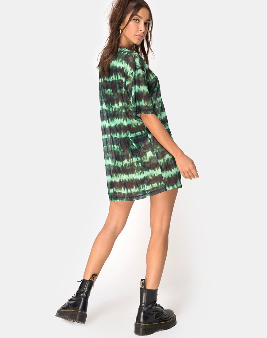 Bild von Sunny Kiss Tee in Tie Dye Türkis Mesh