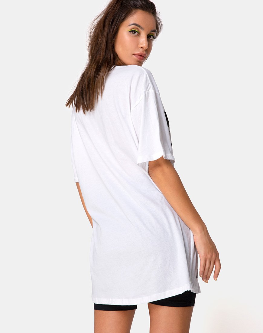 Bild von Sunny Kiss Tee in Weiß mit schwarzem Traumgesicht
