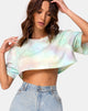 Bild von Super Crop Tee in Pastellfarbenem Tie Dye