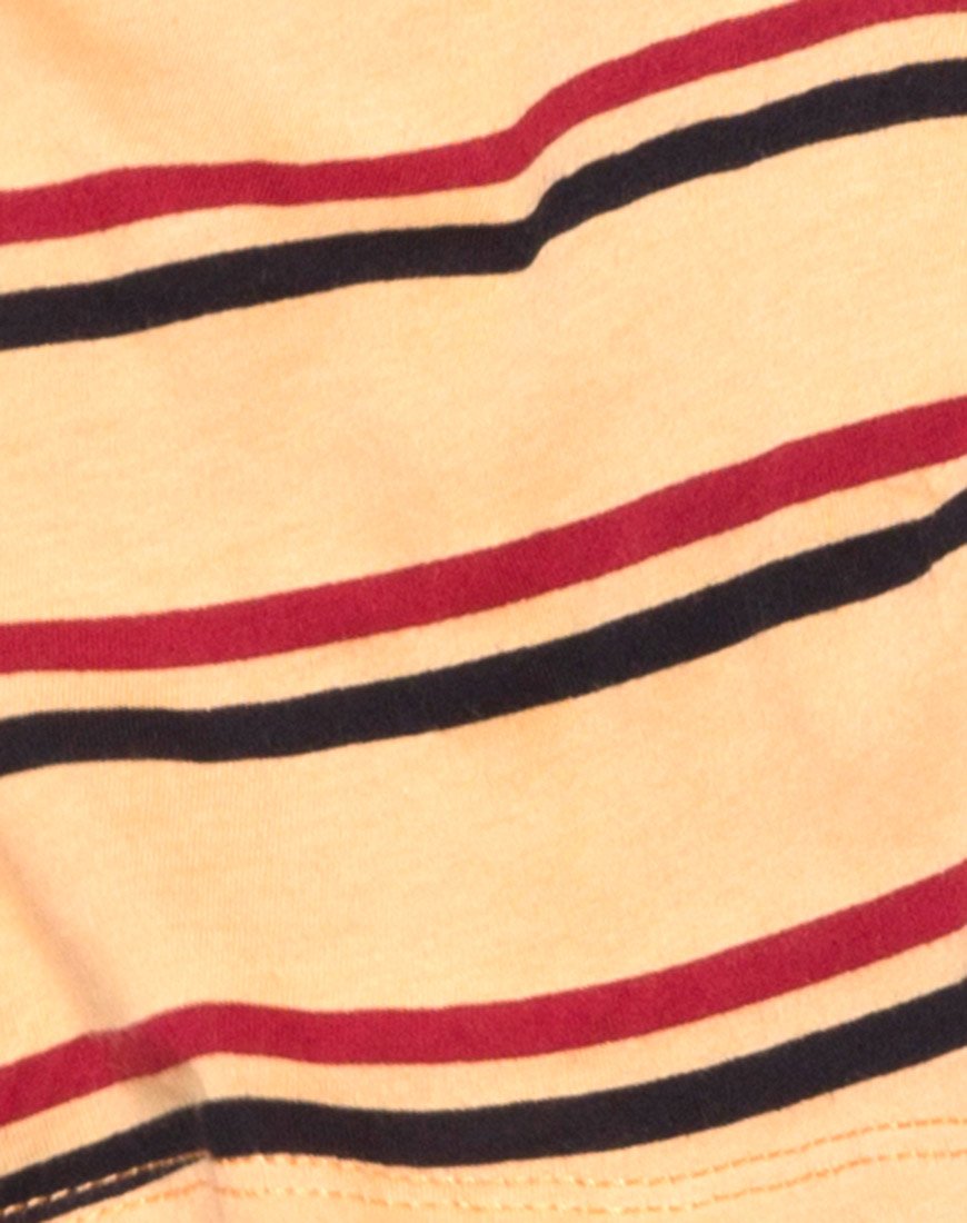 Bild von Super Cropped Tee in 70s Mustard Horizontal Stripe