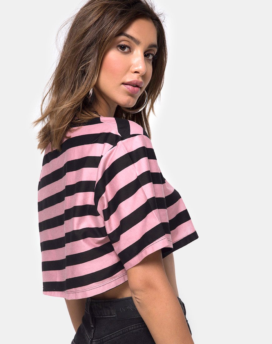 Super Cropped Tee aus Campbell-Streifen