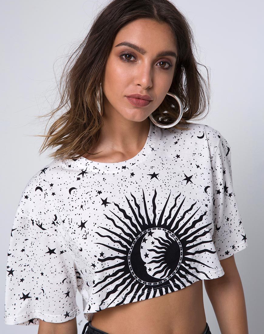 Super Cropped Tee in Weiß Cosmo