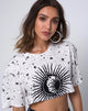 Bild von Super Cropped Tee in Weiß Cosmo