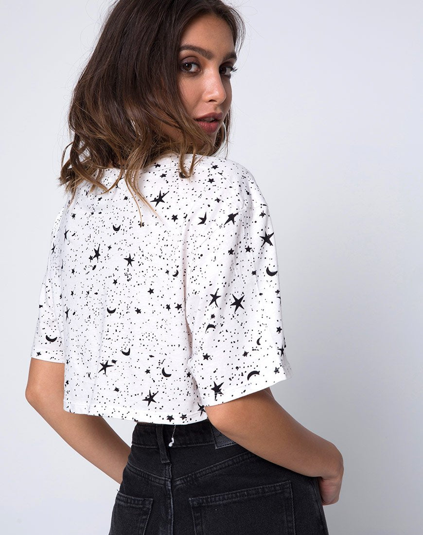 Super Cropped Tee in Weiß Cosmo
