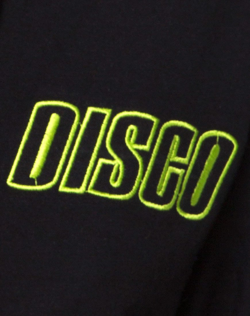 Bild von Super Cropped Black Tee in Disco Embro