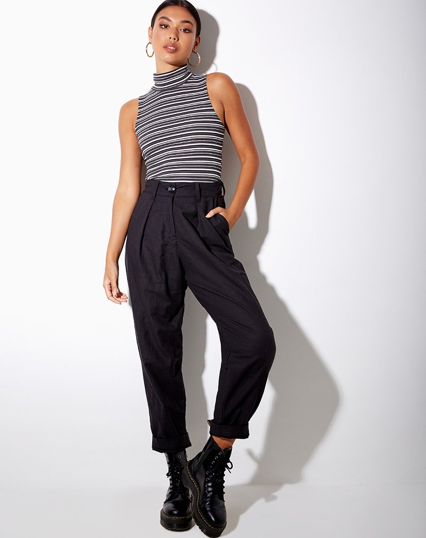 Bild von Suri Top in Schwarz Grau und Weiß