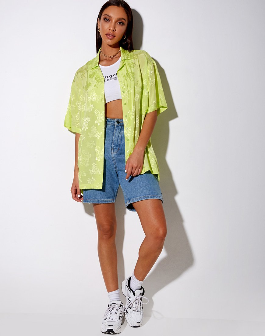 Bild von Taelsa Shirt in Satin Rose Lime
