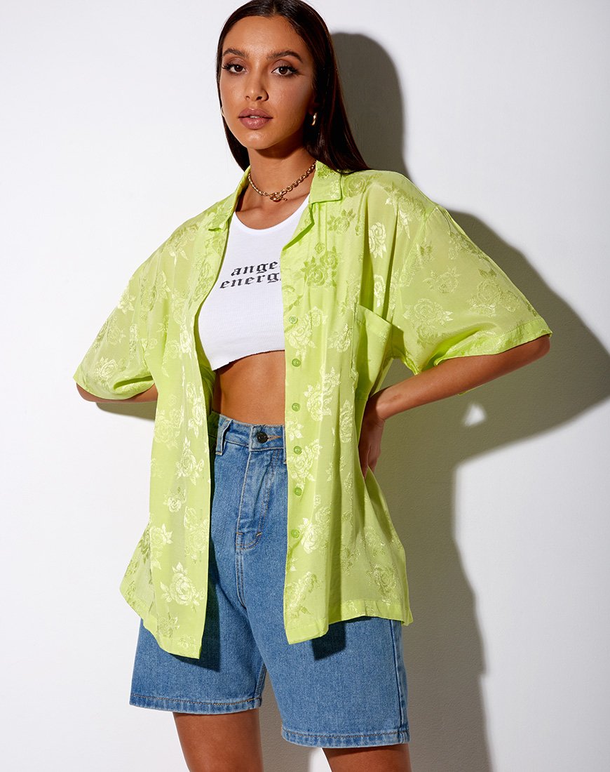 Bild von Taelsa Shirt in Satin Rose Lime