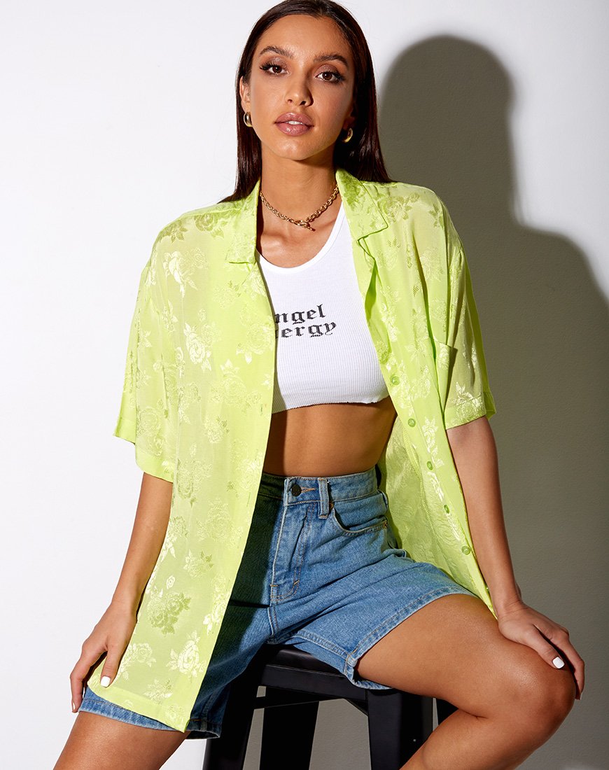 Bild von Taelsa Shirt in Satin Rose Lime