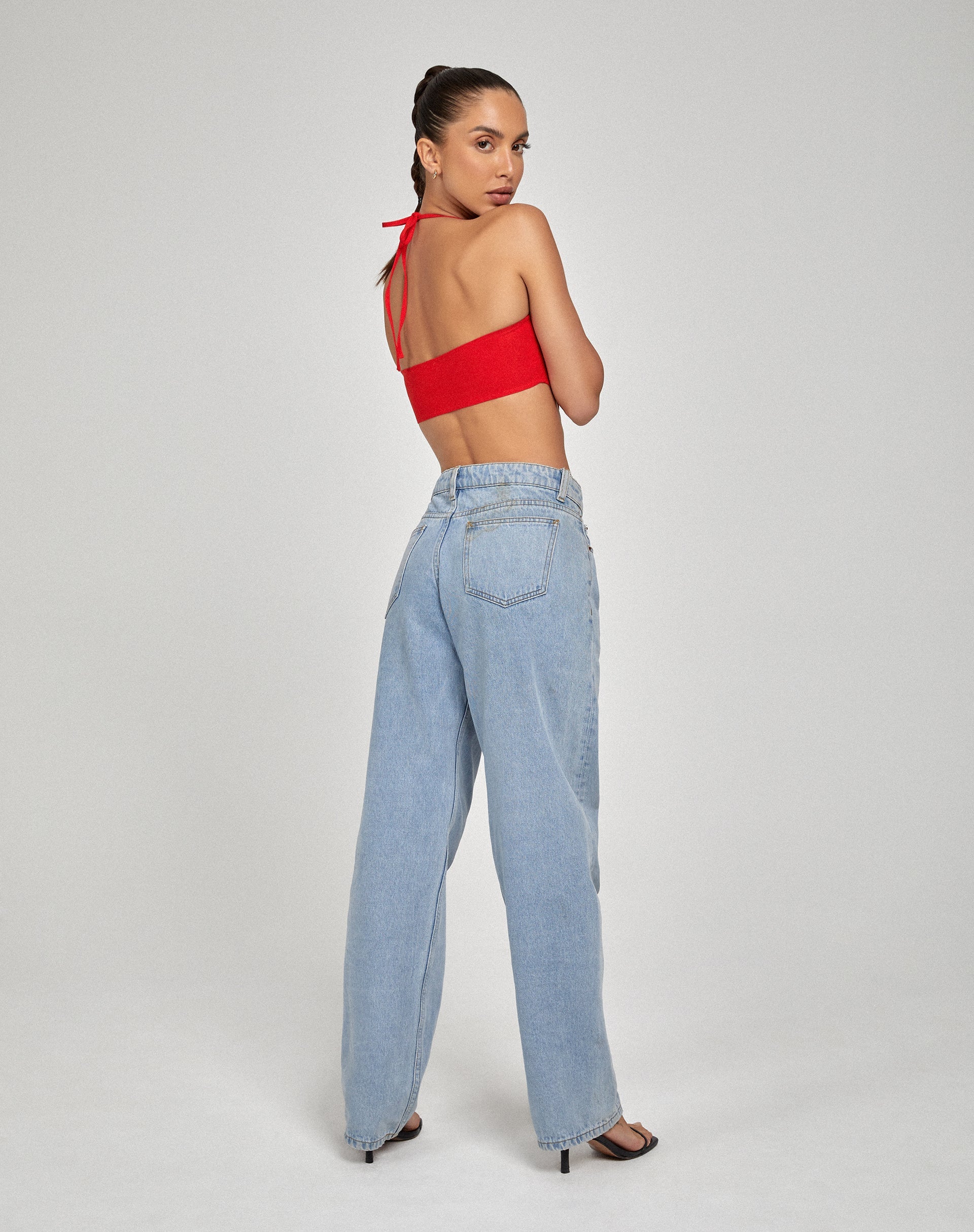 Taina Crop Top in Tailoring Rot