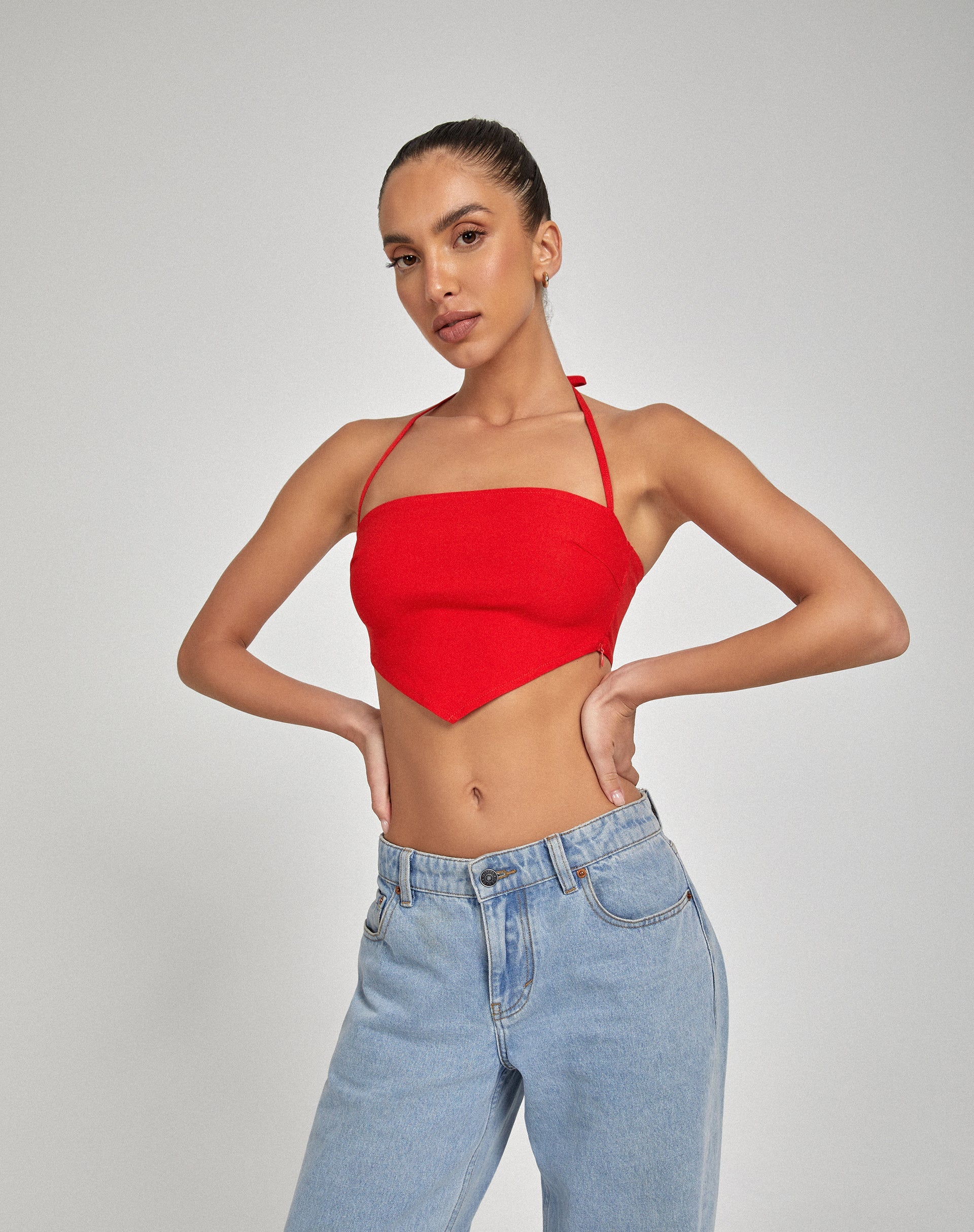Taina Crop Top in Tailoring Rot