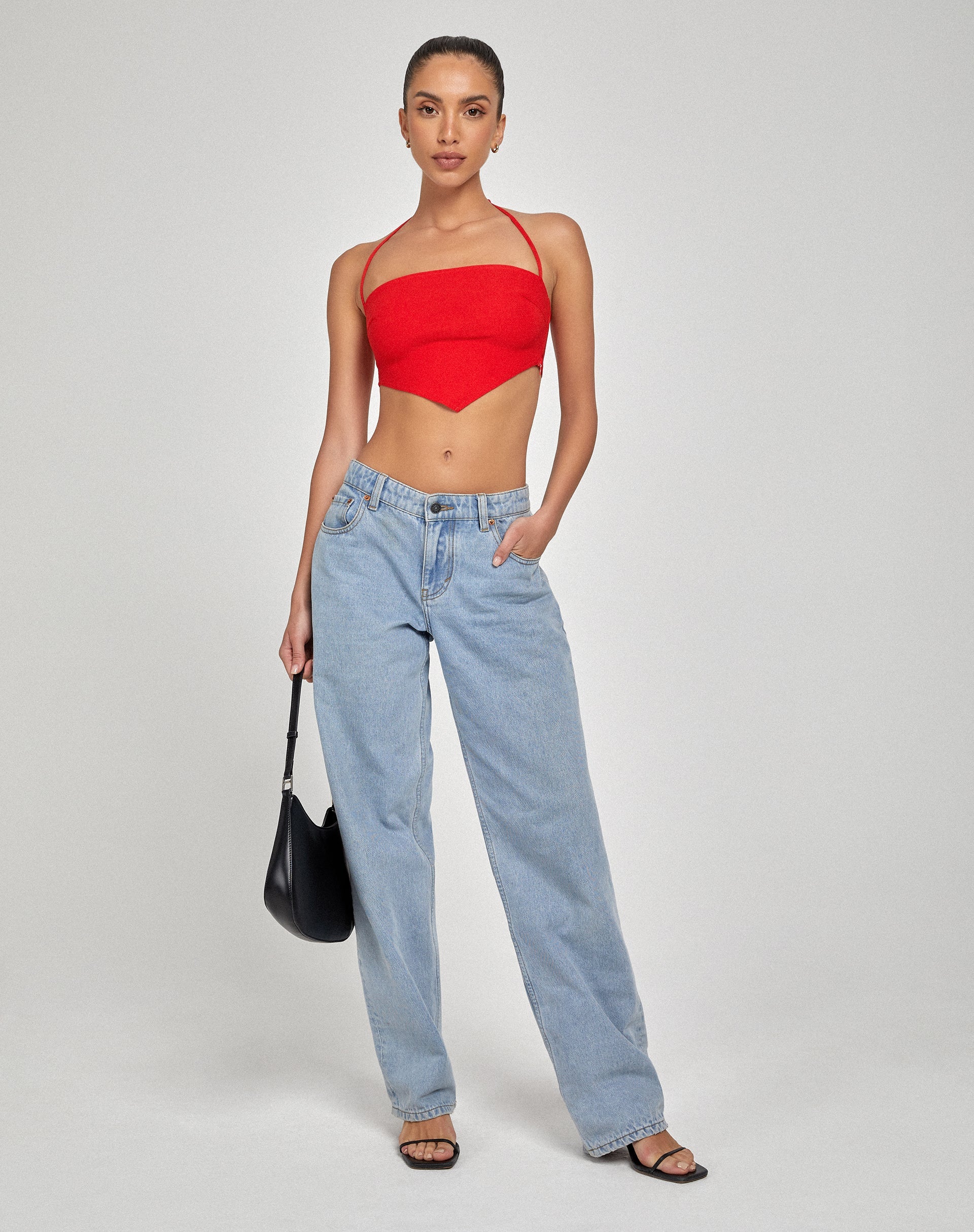 Taina Crop Top in Tailoring Rot