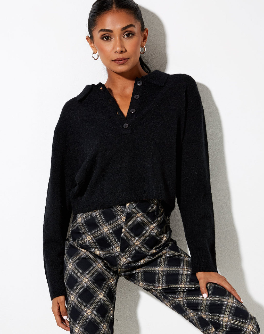 Tallis Pullover aus Strick Schwarz