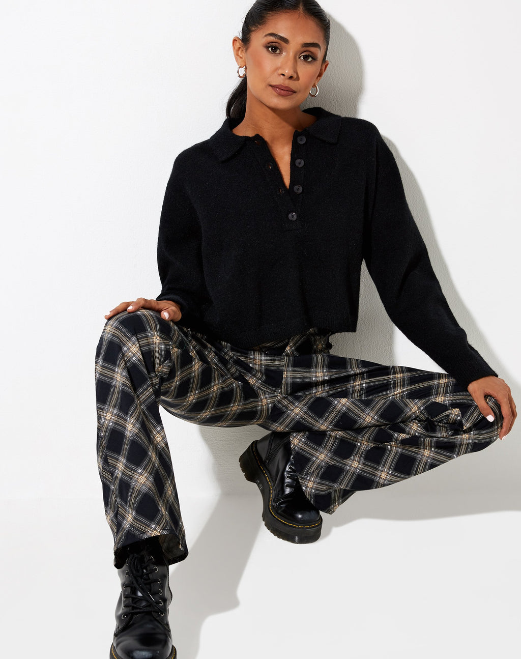 Tallis Pullover aus Strick Schwarz