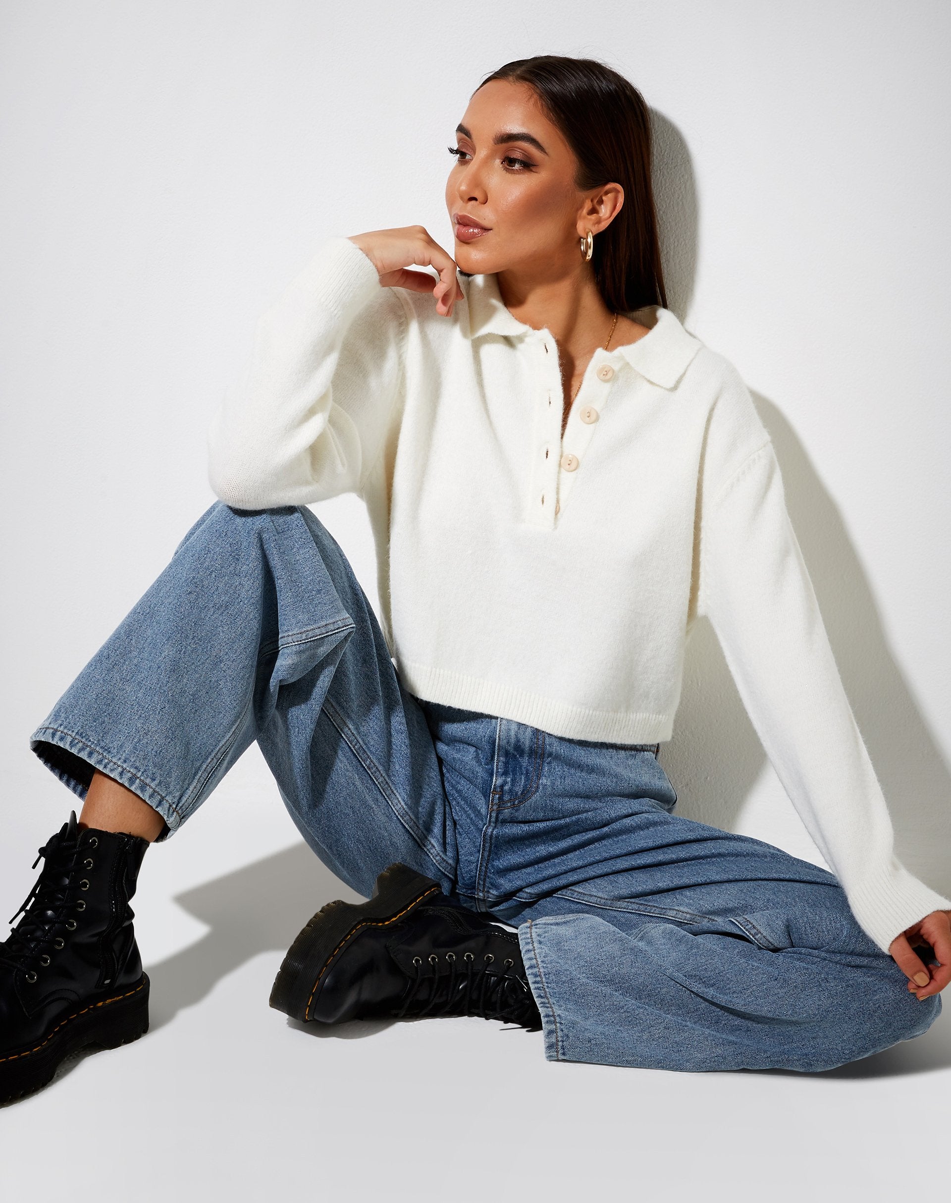 Image of Tallis Pullover aus Strick in Elfenbein