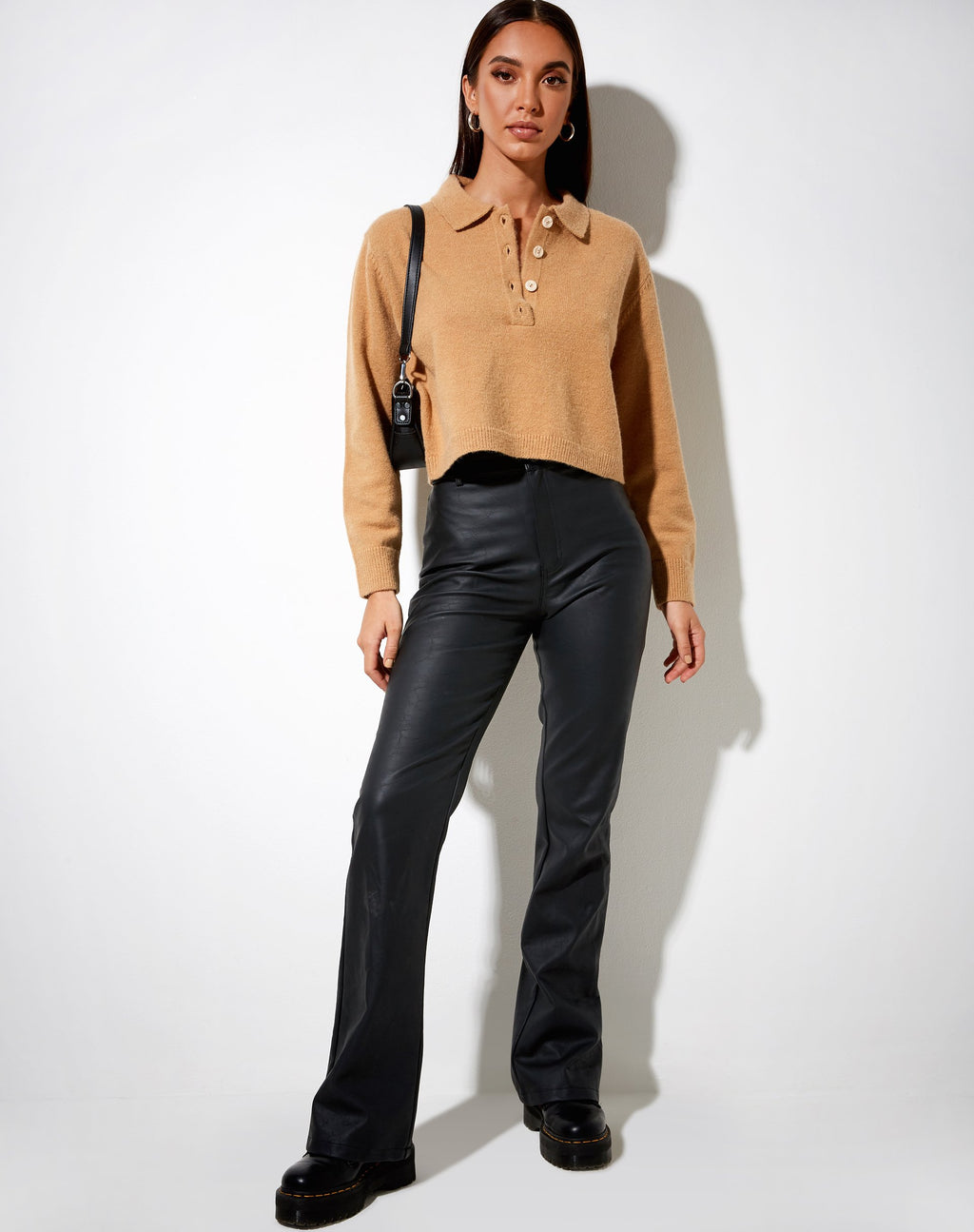 Tallis Pullover aus Strickstoff Tan