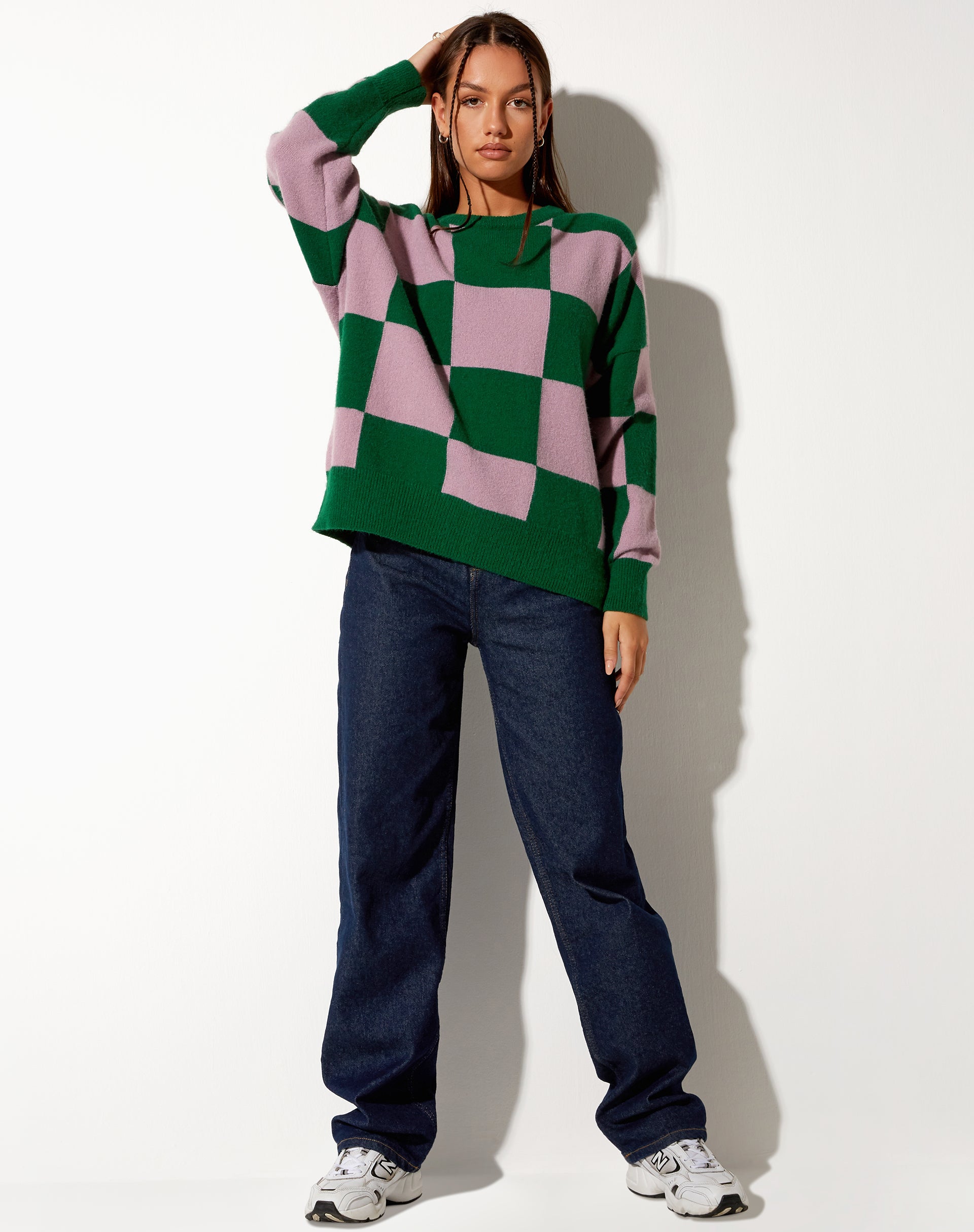 Image of Tamari Sweatshirt in Rosa und Grün