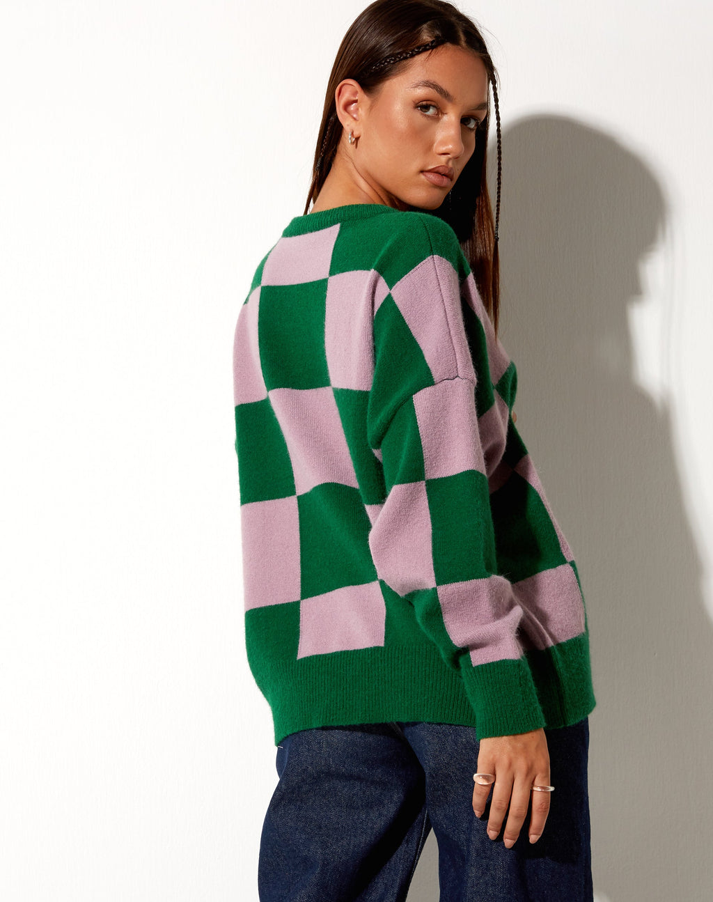 Tamari Sweatshirt in Rosa und Grün