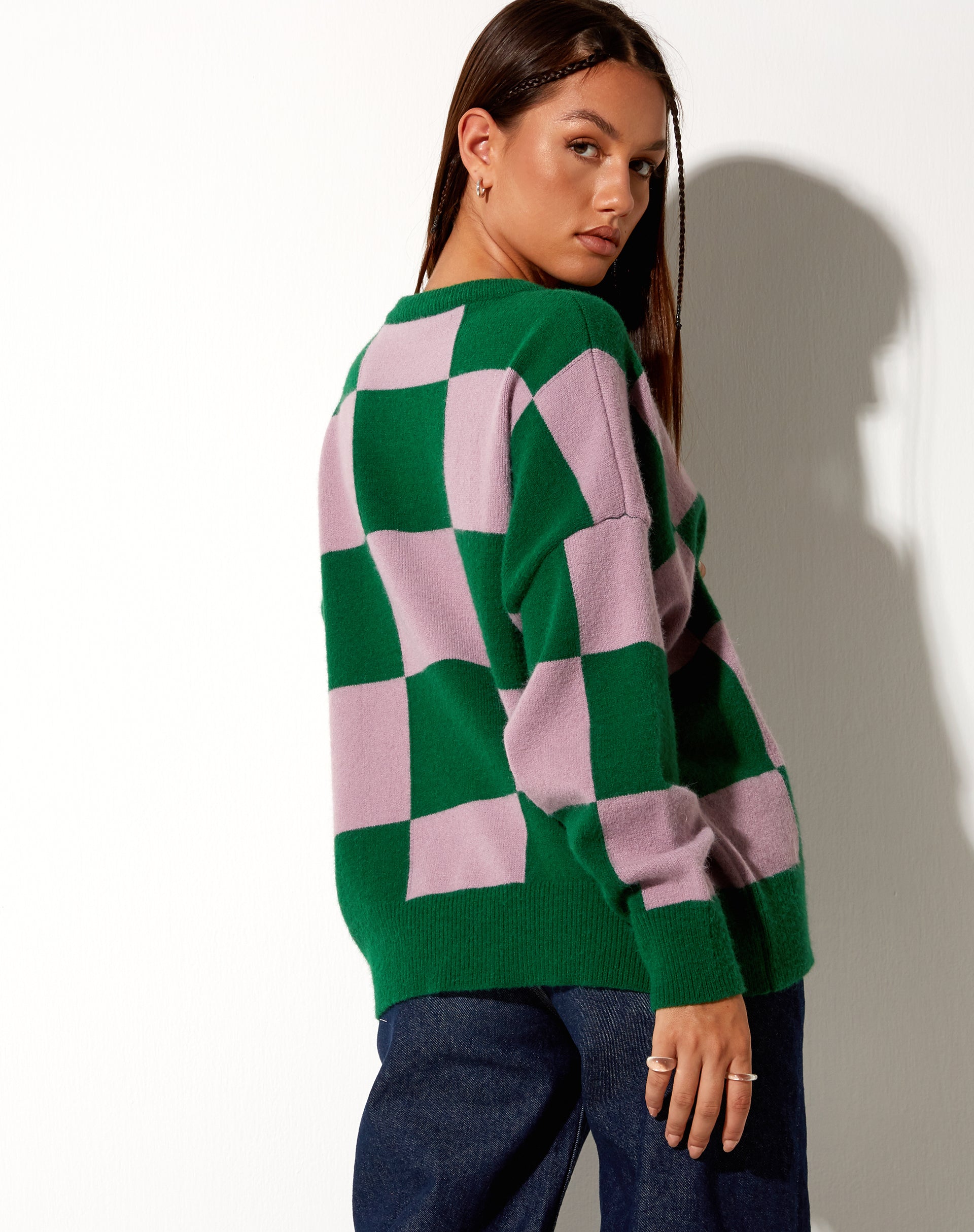 Image of Tamari Sweatshirt in Rosa und Grün